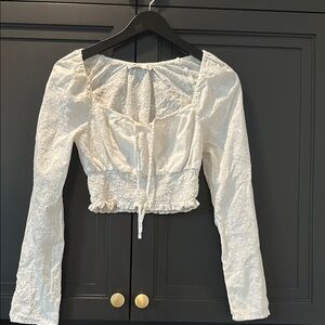 White summer Long Sleeve Top